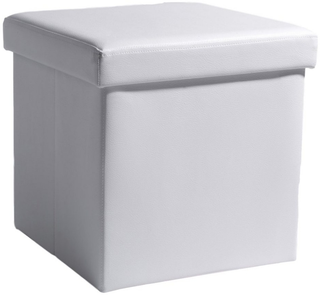 Zedelmaier Sitzbank Sitzbaenk mit Stauraum Sitzhocker Fußbank,Aufbewahrungsbox faltbar (ZD38PVC), Belastbar bis 300 kg, Spielzeugtruhe mit Stauraum, Deckel abnehmbar Bild 1