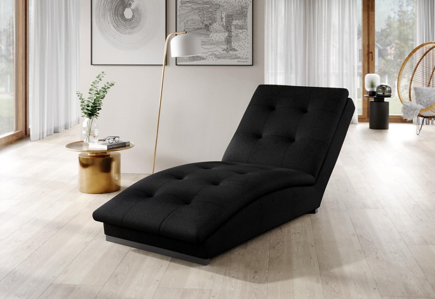 ELTAP 'Doro' Chaiselongue, 170 x 85 x 95 cm, Schwarz Bild 1