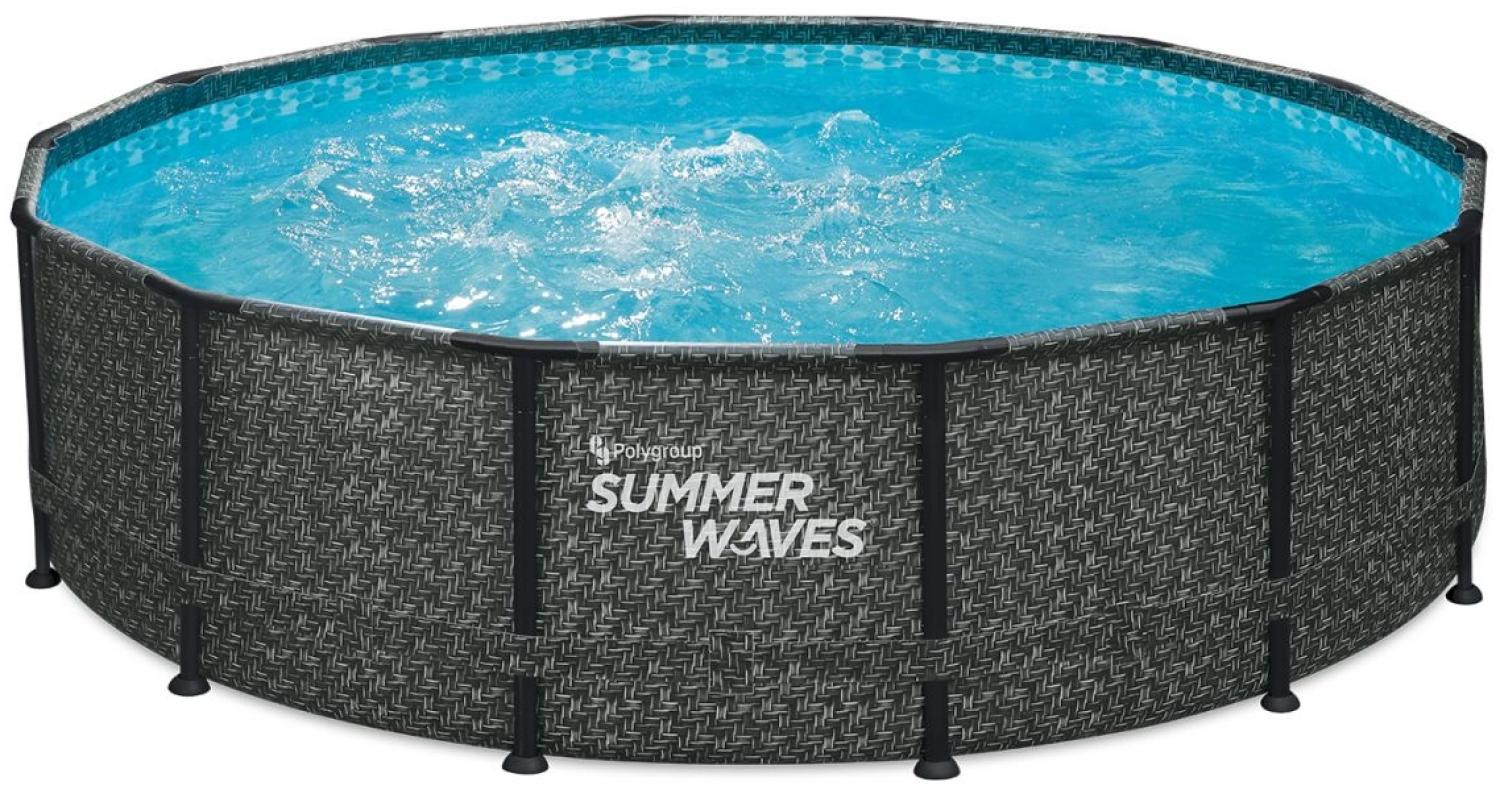 Summer Waves Pool Frame Dark Herringbone Print Elite 4,27x1,07 m Bild 1