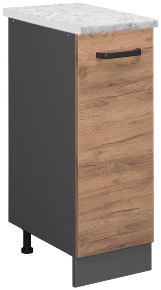 Apothekerschrank R-Line Goldkraft Eiche 30 cm AP Marmor Vicco Bild 1