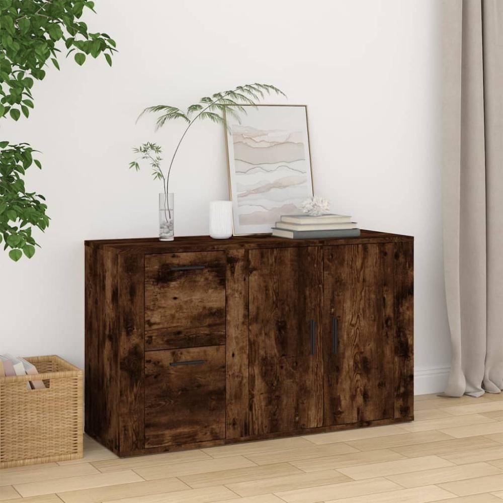 vidaXL Sideboard Räuchereiche 100x33x59,5 cm Holzwerkstoff 821001 Bild 1