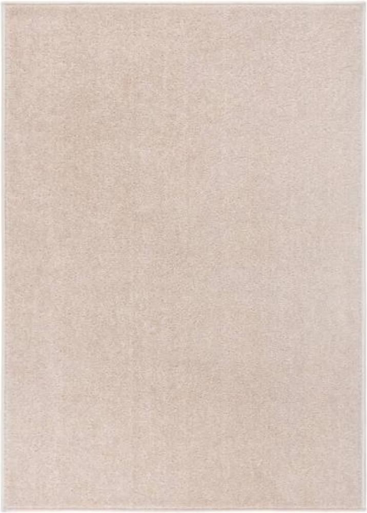 vidaXL Teppich Kurzflor 140x200 cm Dunkelbeige 340340 Bild 1