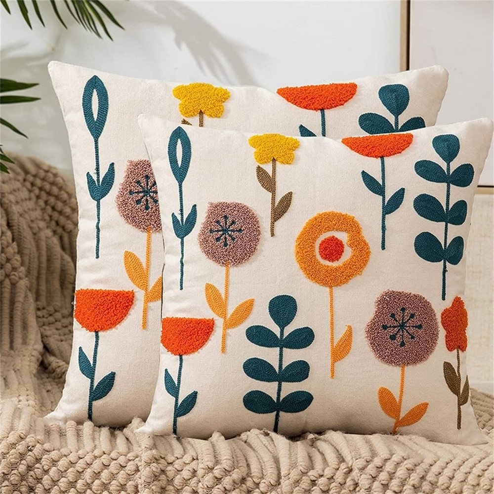 BYSURE Kissenbezüge, Abstrakte Geometrie Boho floral Sofa Kissenbezüge Bild 1