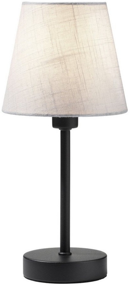 casa NOVA Tischleuchte Tischlampe FIBO, H 32 cm, Schwarz, Weiß, Metall, ohne Leuchtmittel, Stoffschirm, mit Schnurschalter Bild 1