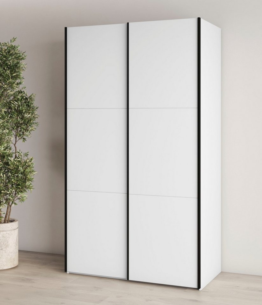 INOSIGN Kleiderschrank Eastvale, 120x64x210cm, ideal für kleine Räume oder Nischen Schrank mit Schwebetüren, FSC-zertifiziert, Metallgriffe Bild 1