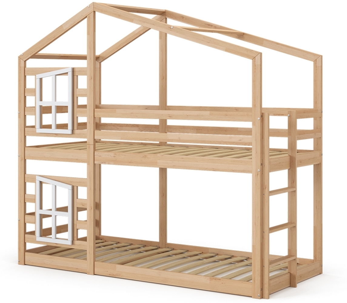 Etagenbett Maja Naturholz 90x200 cm Vitalispa Bild 1