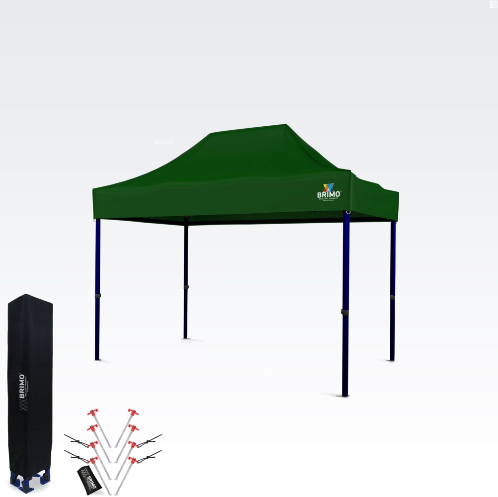 Verkaufsstand 2x3m | Schnell aufstellbares Zelt BRIMO - ohne 3 Wänden - Grün Bild 1