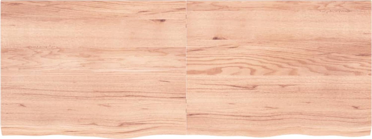 vidaXL Tischplatte Hellbraun 160x60x(2-4)cm Massivholz Eiche Behandelt 3156387 Bild 1
