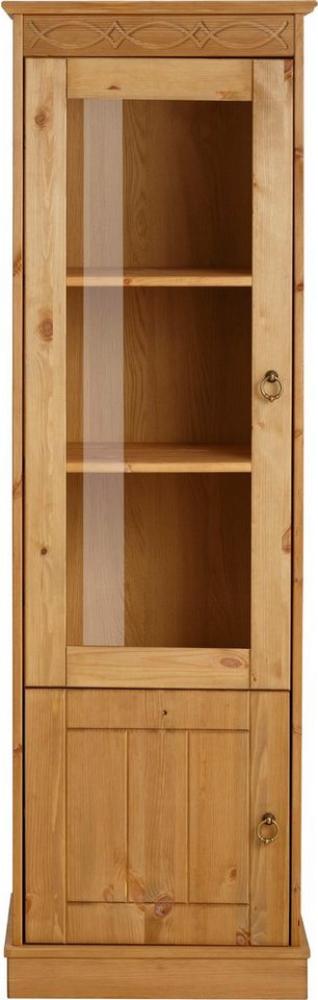 Home affaire Vitrine Indra aus massiver Kiefer, FSC®, 2trg, Höhe 145 cm, dezentes Ornament Bild 1