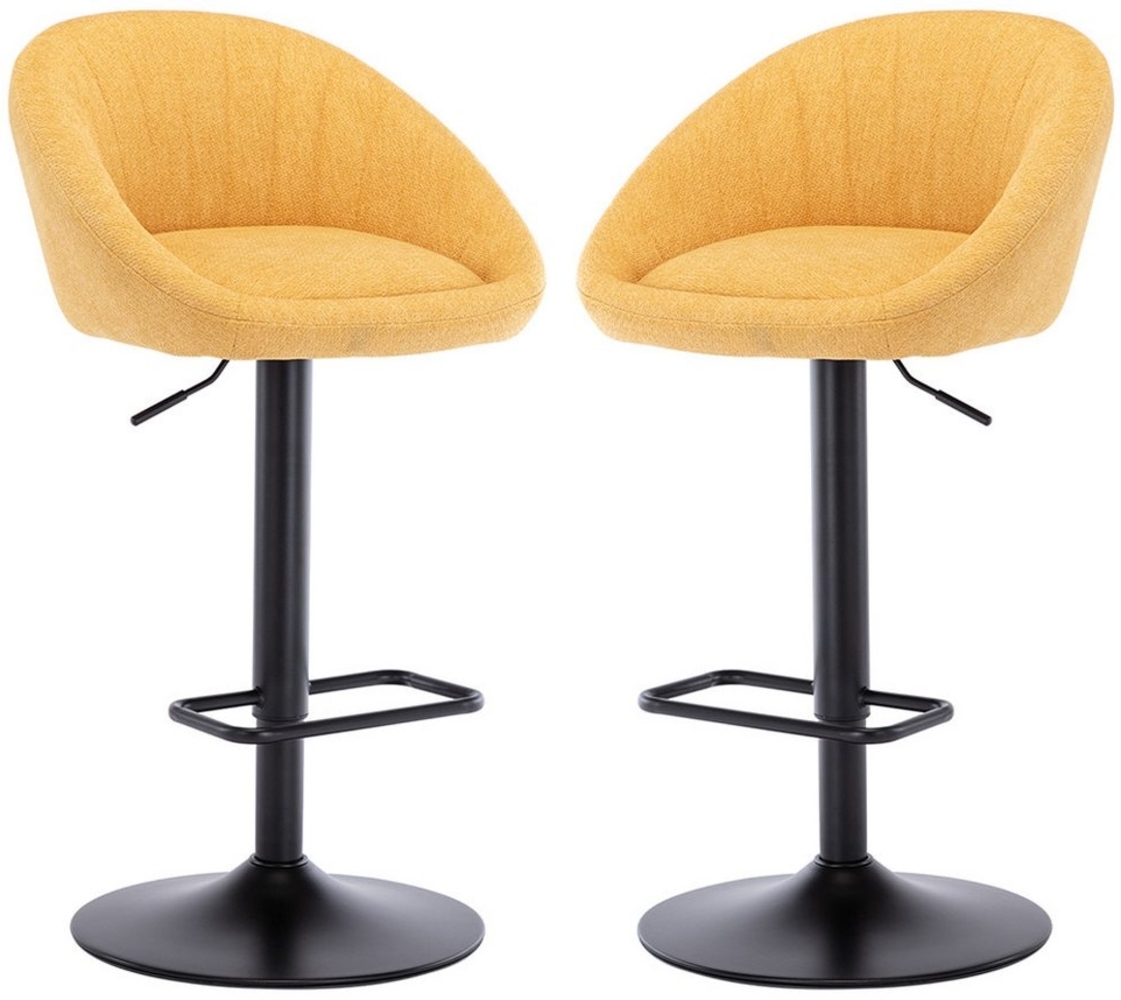 WAHSON OFFICE CHAIRS Barhocker höhenverstellbar drehbar Barstuhl aus Handtuchstoff 2er Set Bild 1