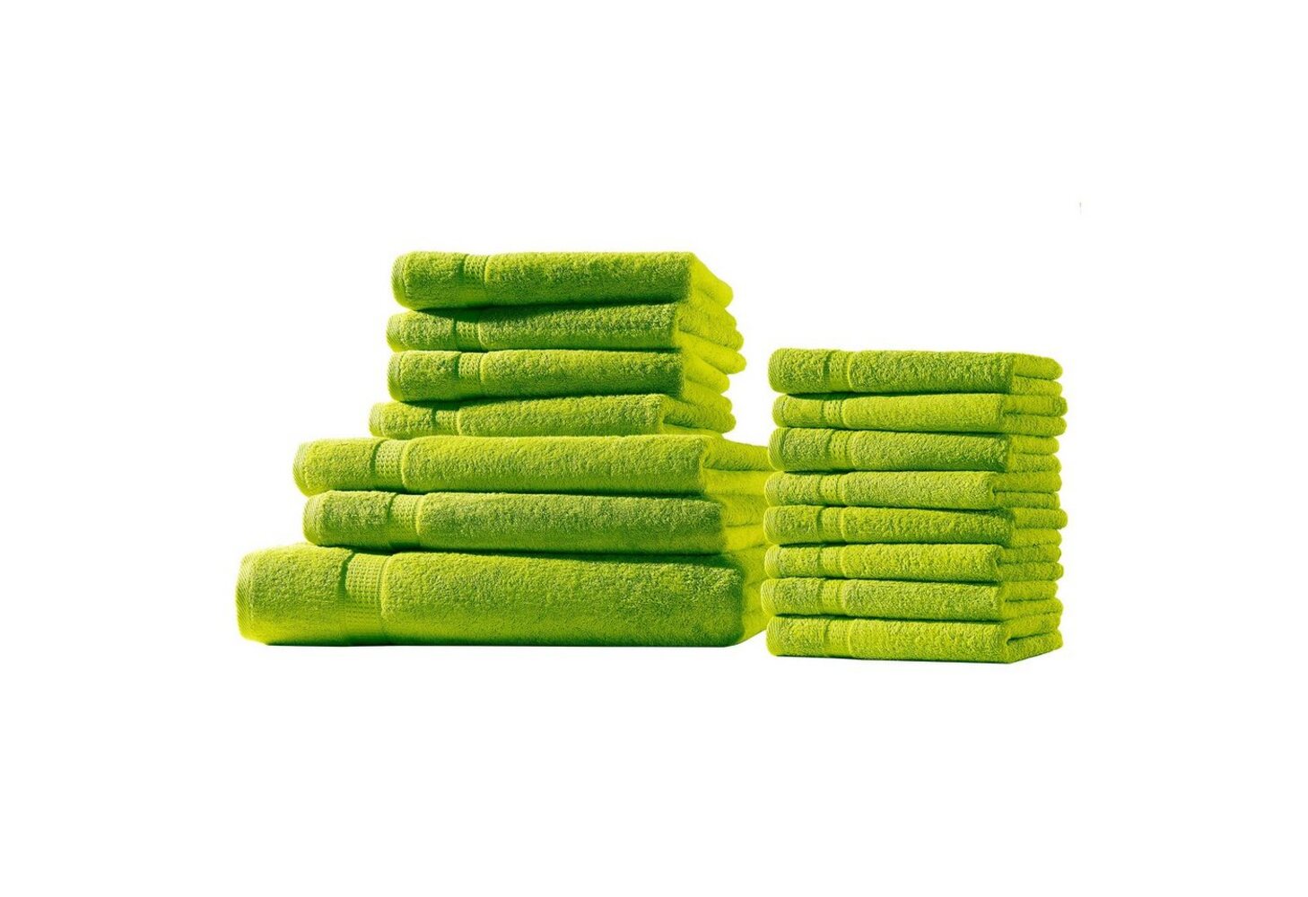 1x Badetuch + 2X Duschtuch + 4X Handtuch + 8X Gästetuch | Apfelgrün | 100% Baumwolle Frottier | Oeko-TEX® Standard 100 | Premium Qualität 500 g/m² Bild 1
