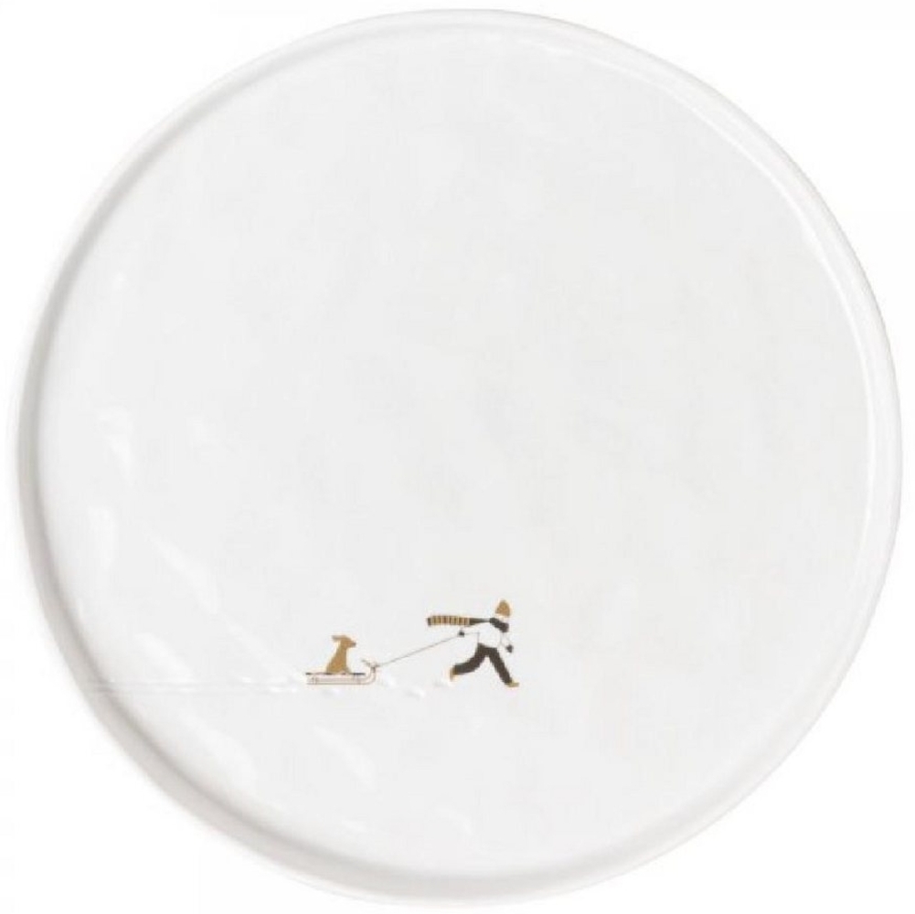 Räder Geschirr Design Teller Schneetag Hundeschlitten (22cm) Bild 1