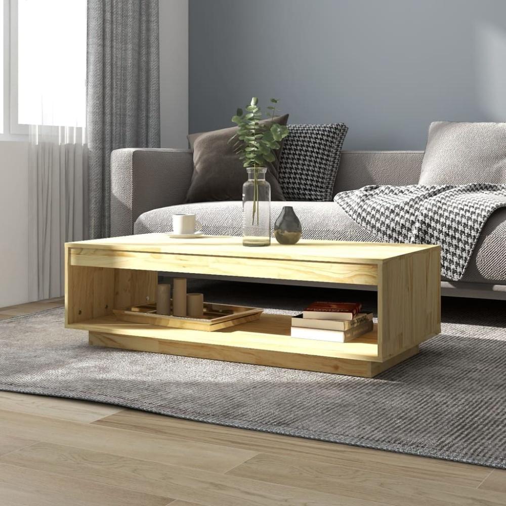 vidaXL Couchtisch 110x50x33,5 cm Massivholz Kiefer 808508 Bild 1
