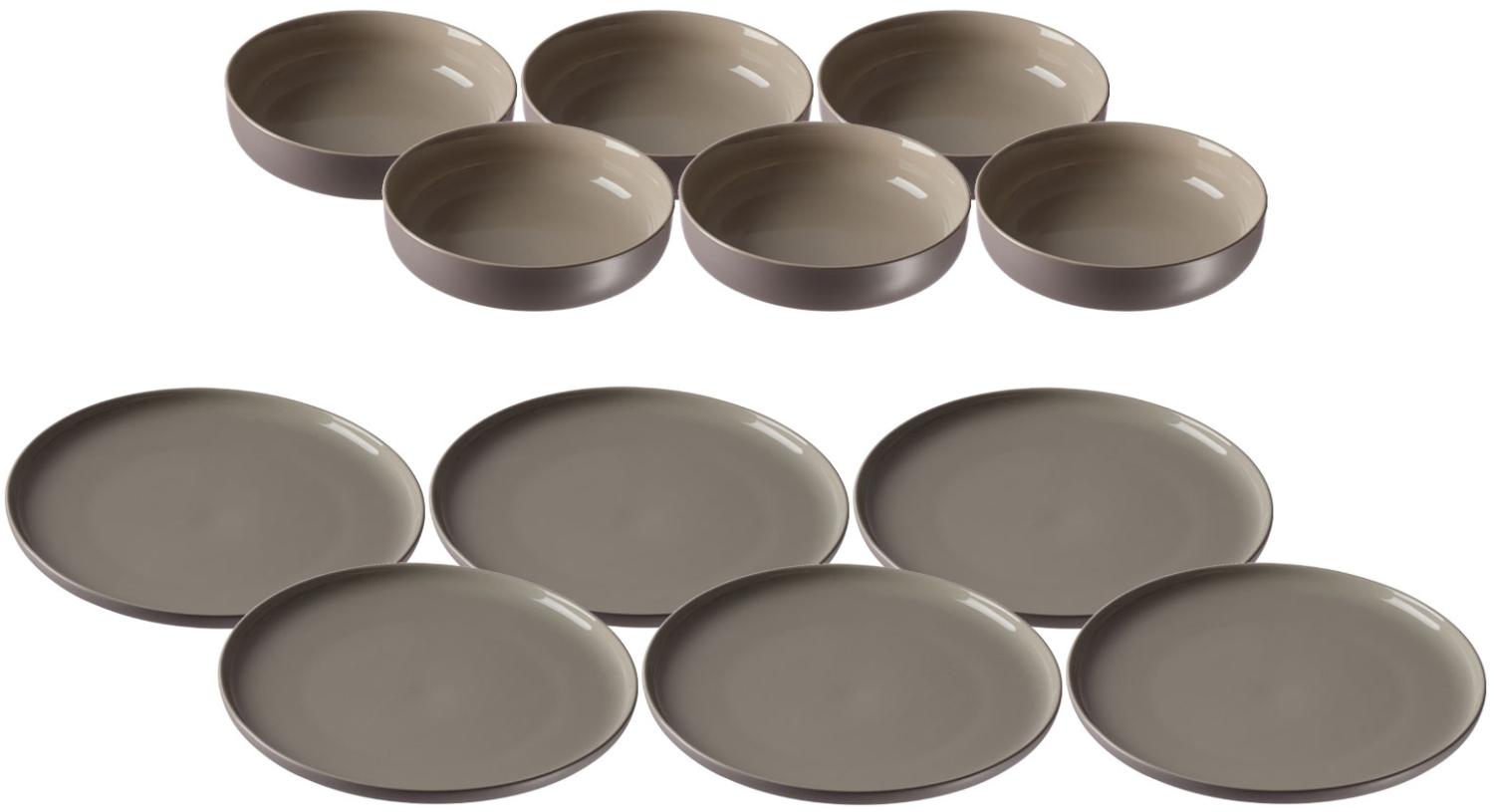 Ritzenhoff & Breker JASPER Teller & Schalenset 12-tlg. taupe Bild 1