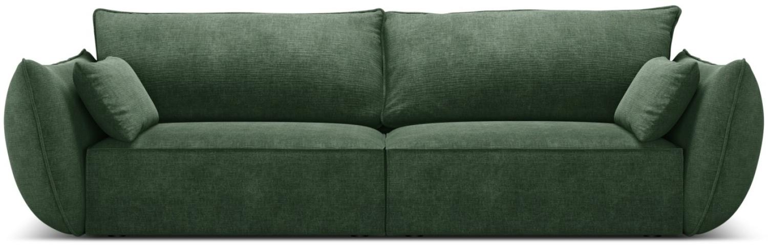 Micadoni 3-Sitzer Sofa Kaelle | Bezug Bottle Green | Beinfarbe Black Plastic Bild 1