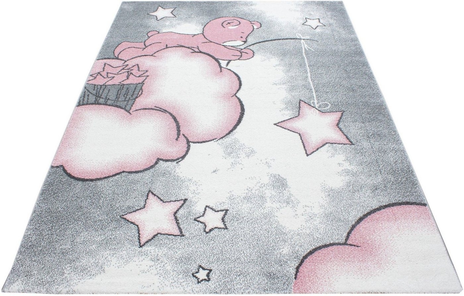 Ayyildiz Teppiche Kinderteppich Kids 580, rechteckig, Höhe: 12 mm, auch in rund, Teddybär, Sterne Design, Kurzflor Bild 1