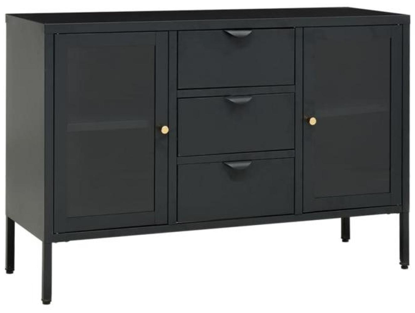 vidaXL Sideboard Anthrazit 105x35x70 cm Stahl und Hartglas 336078 Bild 1