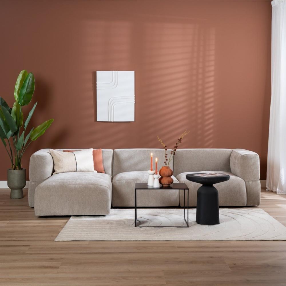 Bronx71 Ecksofa 3-Sitzer Karla Chenille taupe links Bild 1