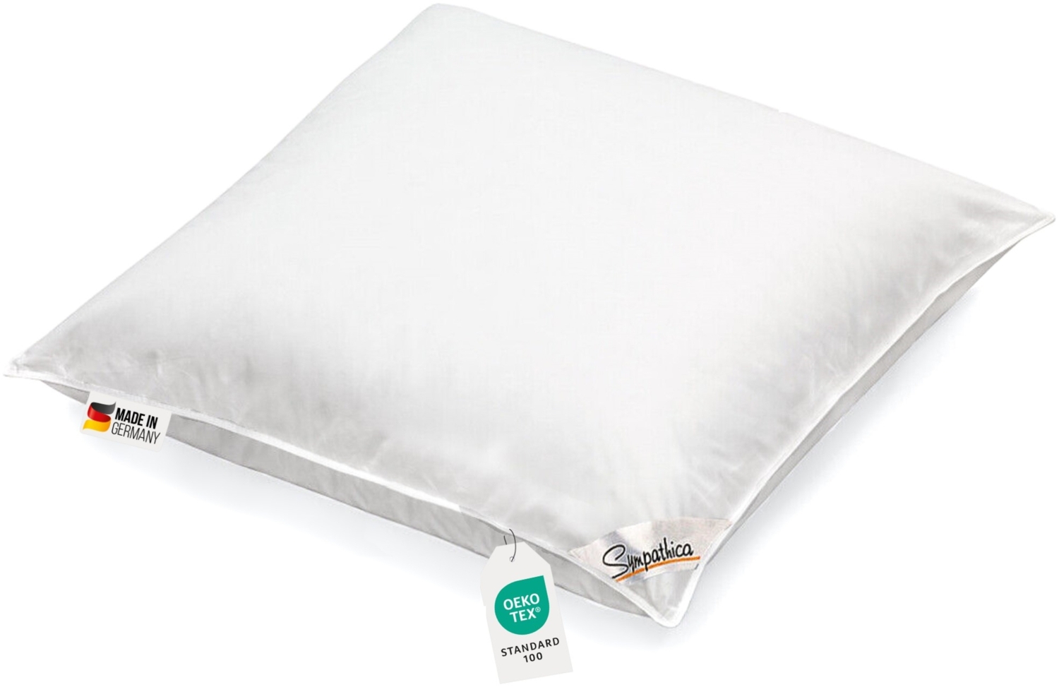 Kopfkissen Allergiker Kissen 60° Wäsche Baumwollbezug Klimafaser 80x80 Bild 1