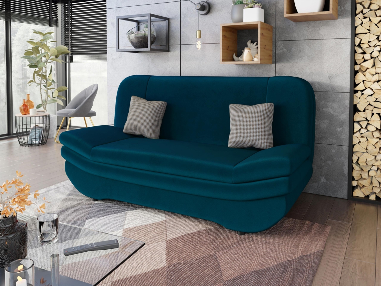 Schlafsofa Weronika Premium (Farbe: Venus Velvet 2911 + Kenia 796) Bild 1