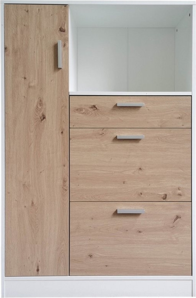 HTI-Line Küchenbuffet Küchenschrank Kombi L Blanca (Stück, 1-St, 1 Küchenschrank Kombi L Blanca) Küchenbuffet Mehrzweckschrank Mikrowellenschrank Bild 1