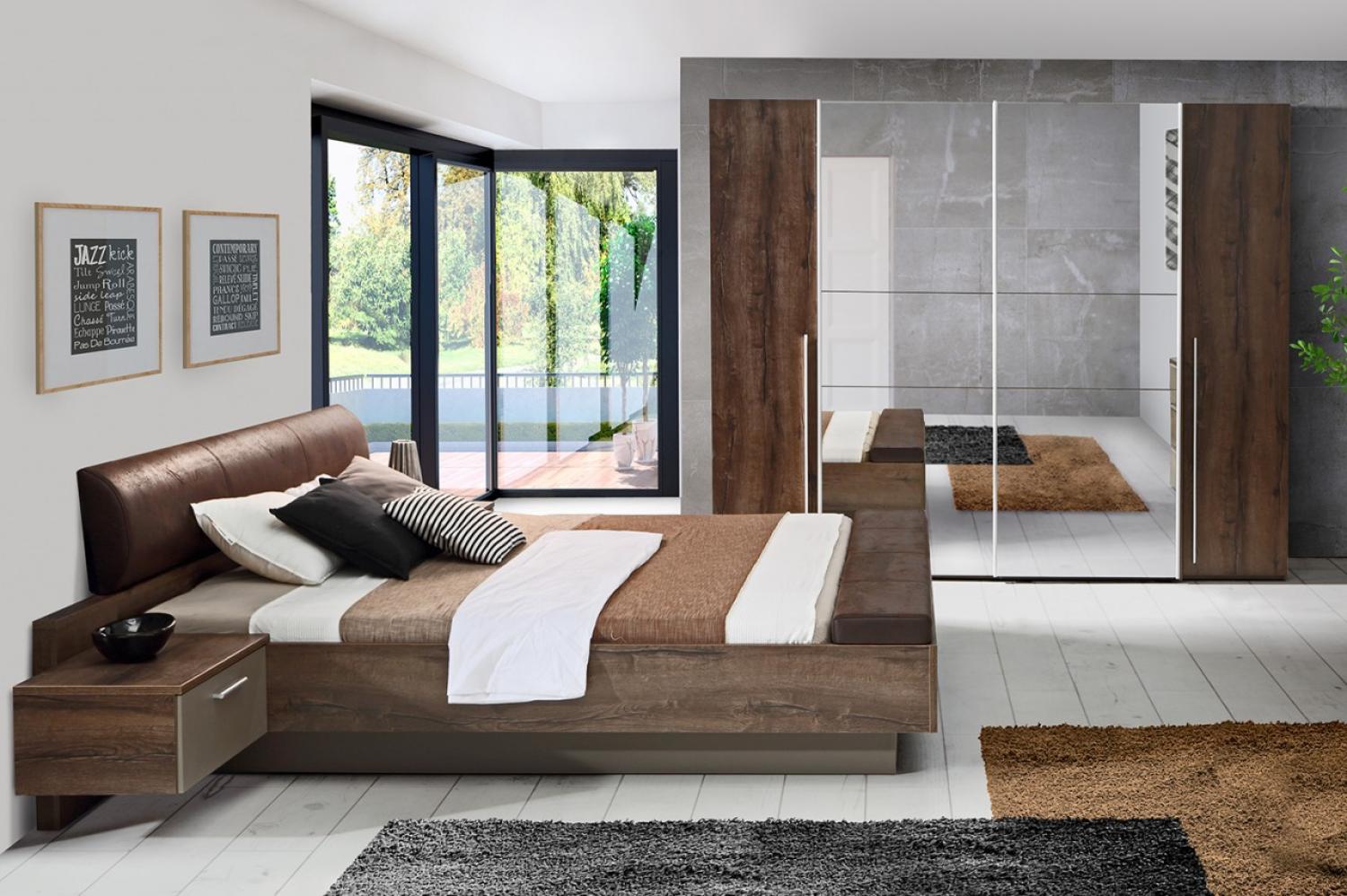 Schlafzimmer Set 2-teilig Kleiderschrank Schlammeiche Cacao 180x200cm Bild 1