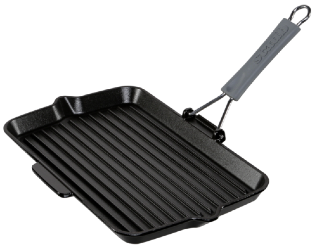 Staub Grill Pans Grillpfanne mit Ausgießnase 34 cm, Gusseisen, Schwarz Bild 1