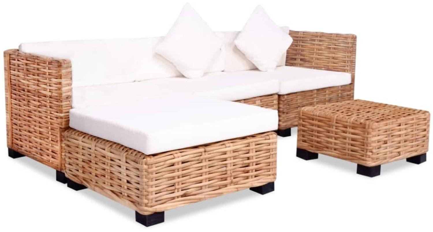 vidaXL Sofagarnitur 14-tlg. Natürliches Rattan 244626 Bild 1