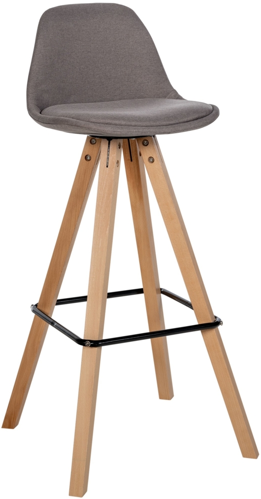 CLP Barhocker Corbin Stoff Square,taupe natura Bild 1