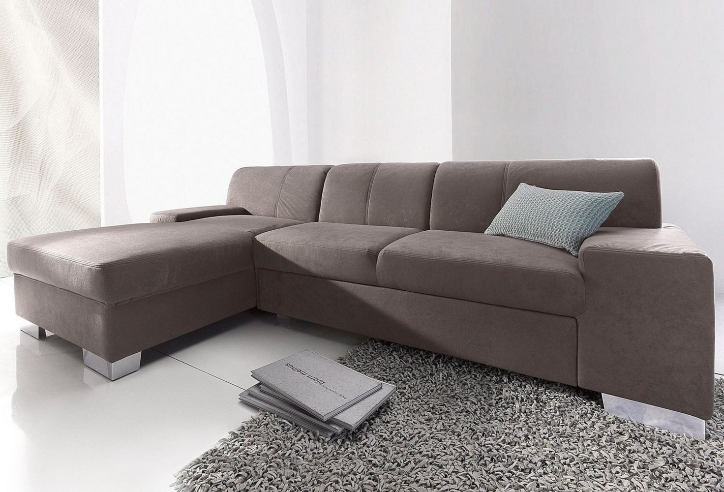 DOMO collection Ecksofa Star, zeitlose Formensprache, elegante Optik, L-Form, wahlweise mit Bettfunktion Bild 1