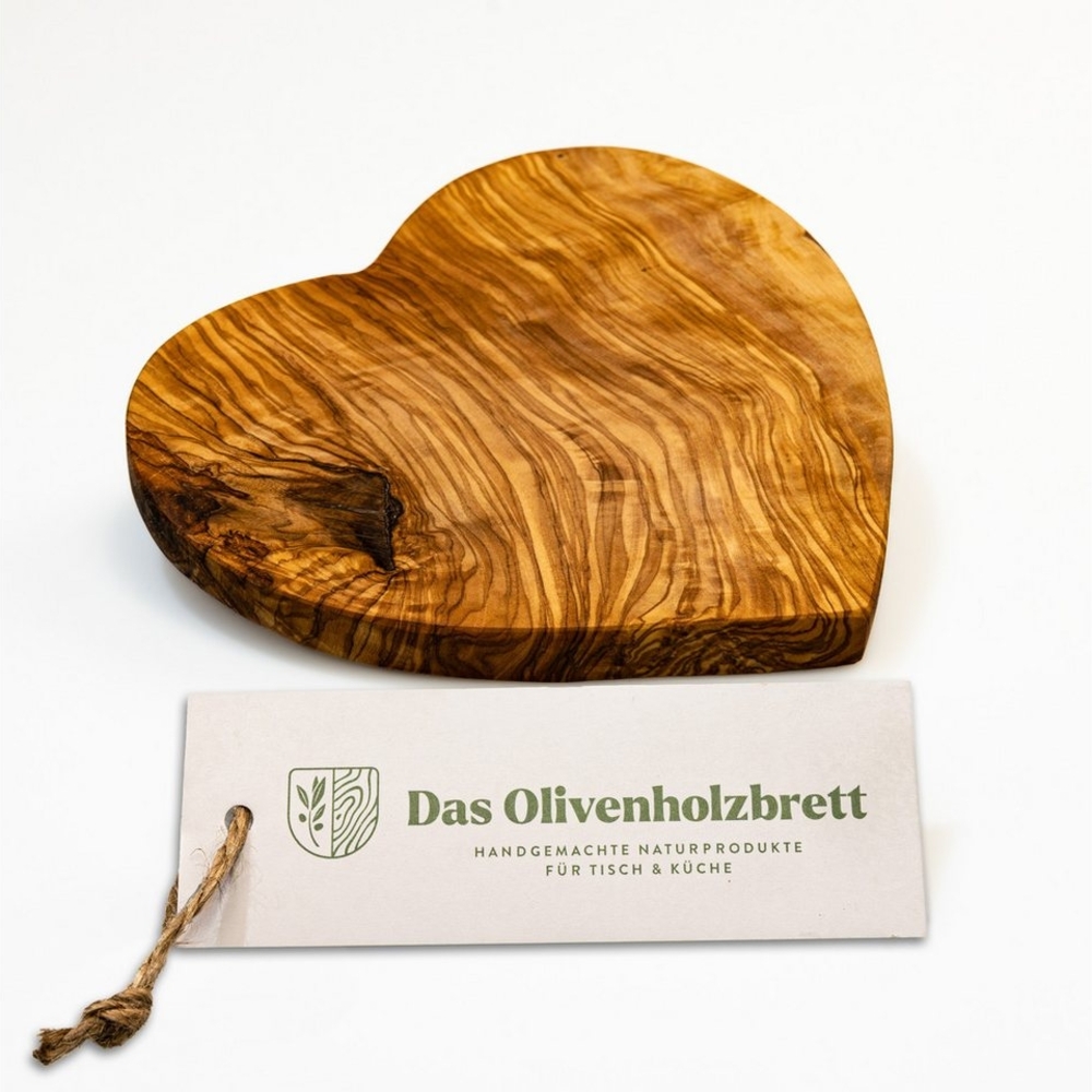 dasOlivenholzbrett Schneidebrett Brett aus Olivenholz in Herzform, Olivenholz, (1-St) Bild 1
