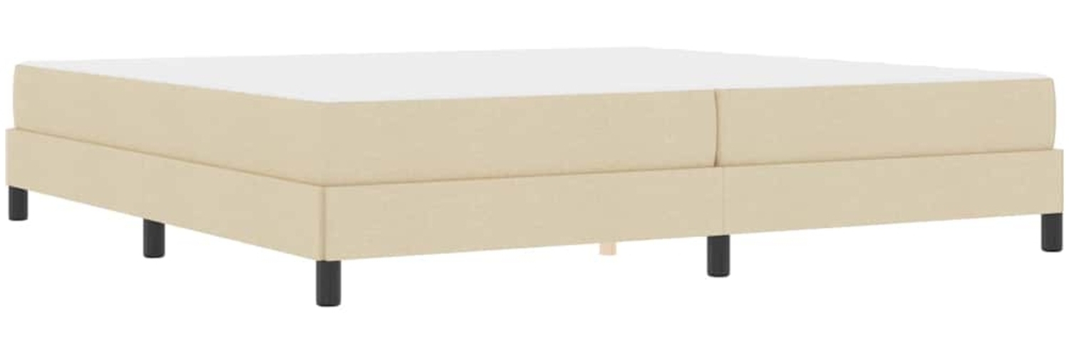 vidaXL Boxspringbett mit Matratze Creme 200 x 200 cm Stoff 3398519 Bild 1