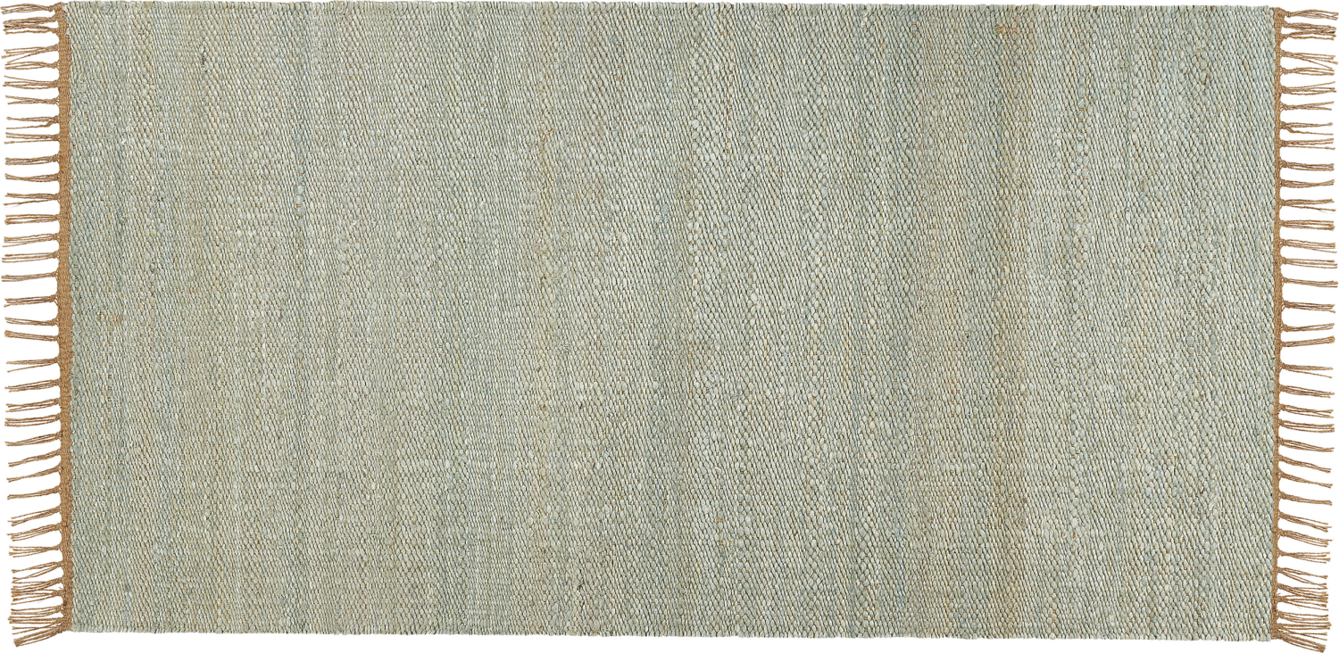 Teppich Jute hellgrün 80 x 150 cm Kurzflor zweiseitig LUNIA Bild 1