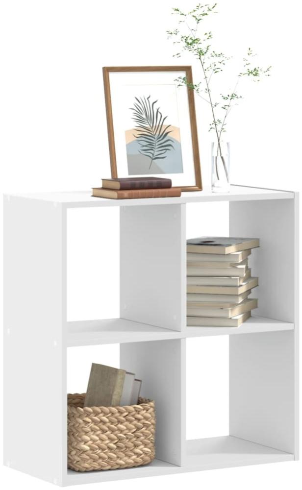 vidaXL Bücherregal Weiß 68,5x32x68,5 cm Holzwerkstoff 852825 Bild 1