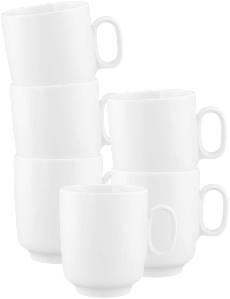 Seltmann Weiden Sento Home Henkelbecher 400 ml 6er Set Weiß Bild 1