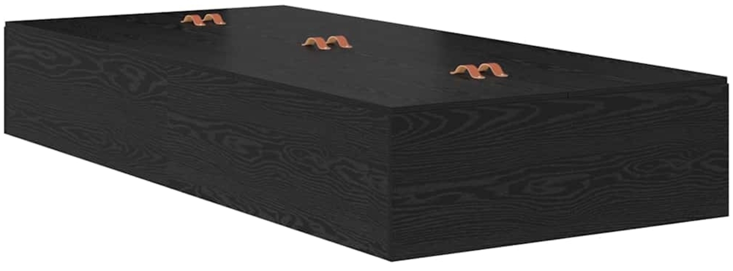 vidaXL Aufbewahrungsbettgestell Schwarz Eichen-Optik 90 x 200 cm 3335342 Bild 1