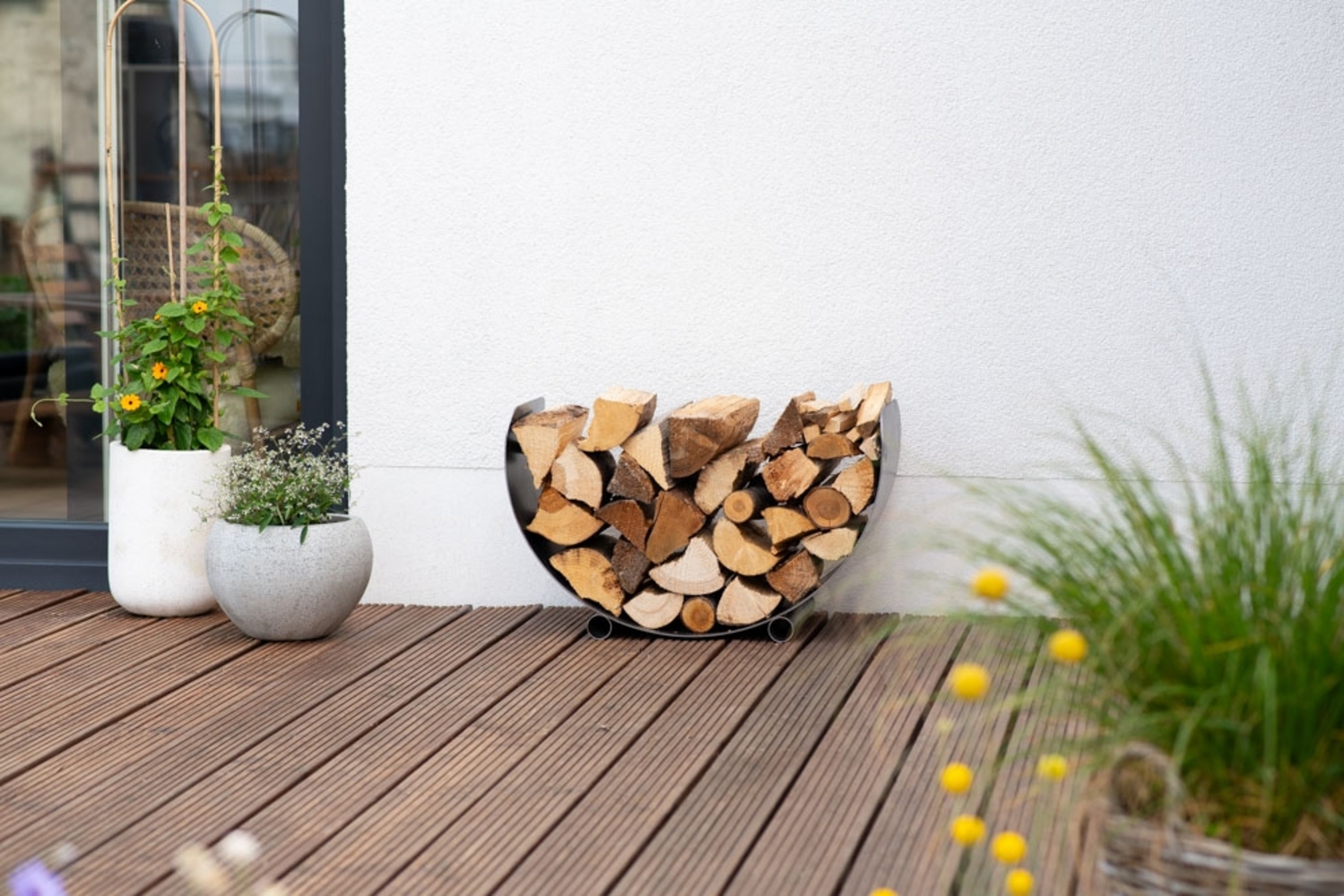 CookKing Stahl Kaminholzregal Turyn 70 | Schwarz | Bild 1