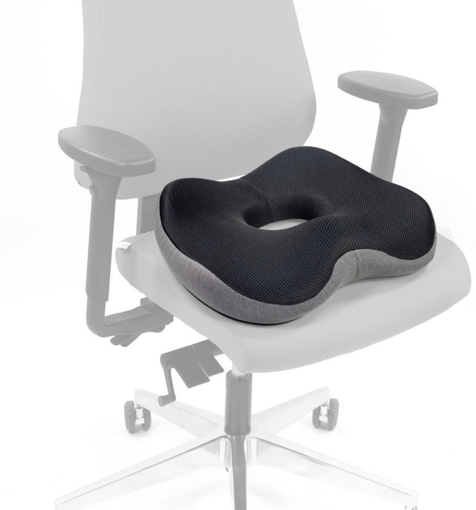 hjh OFFICE Sitzkissen Sitzkissen MEDISIT VI Stoff, Orthopädisches Kissen für ermüdungsfreies Sitzen mit Memory-Effekt Bild 1