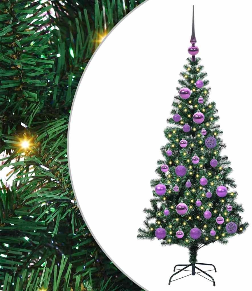 vidaXL Künstlicher vorbeleuchteter Weihnachtsbaum Grün 120 cm 3396742 Bild 1