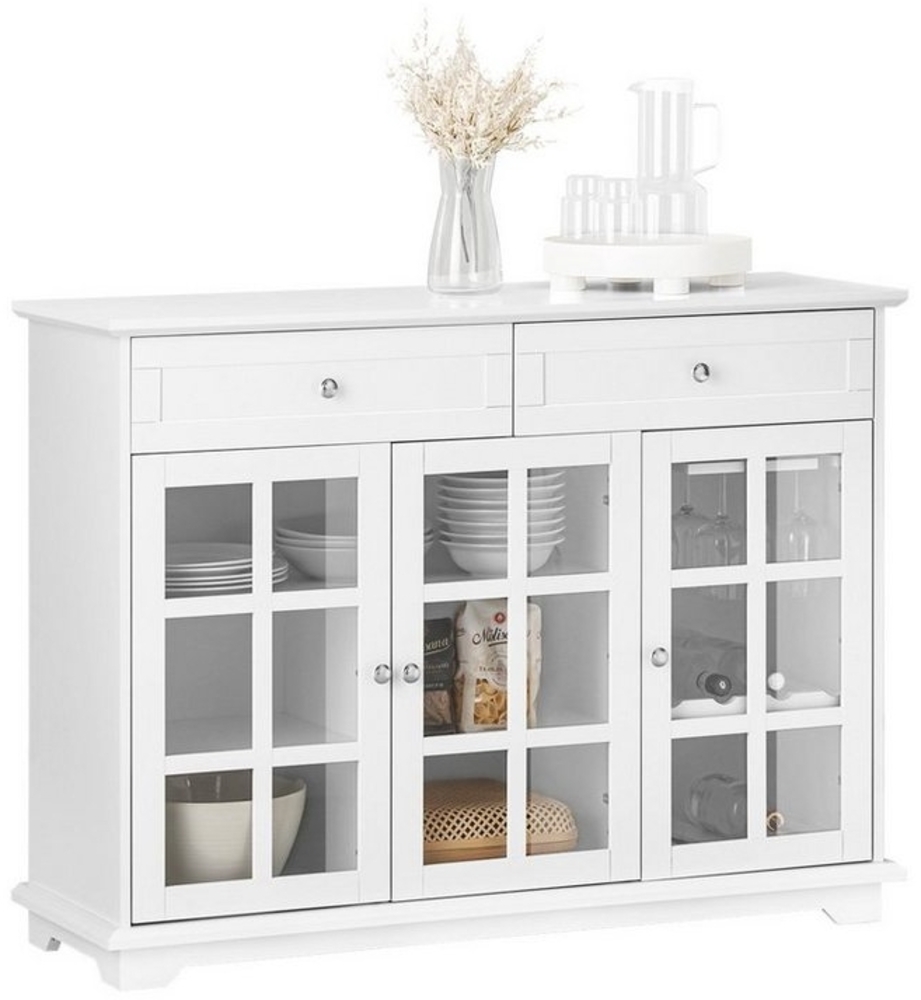 SoBuy Sideboard FSB77, Küchenschrank Kücheninsel mit Glastür Kommode Bartisch Esstisch Buffet Bild 1