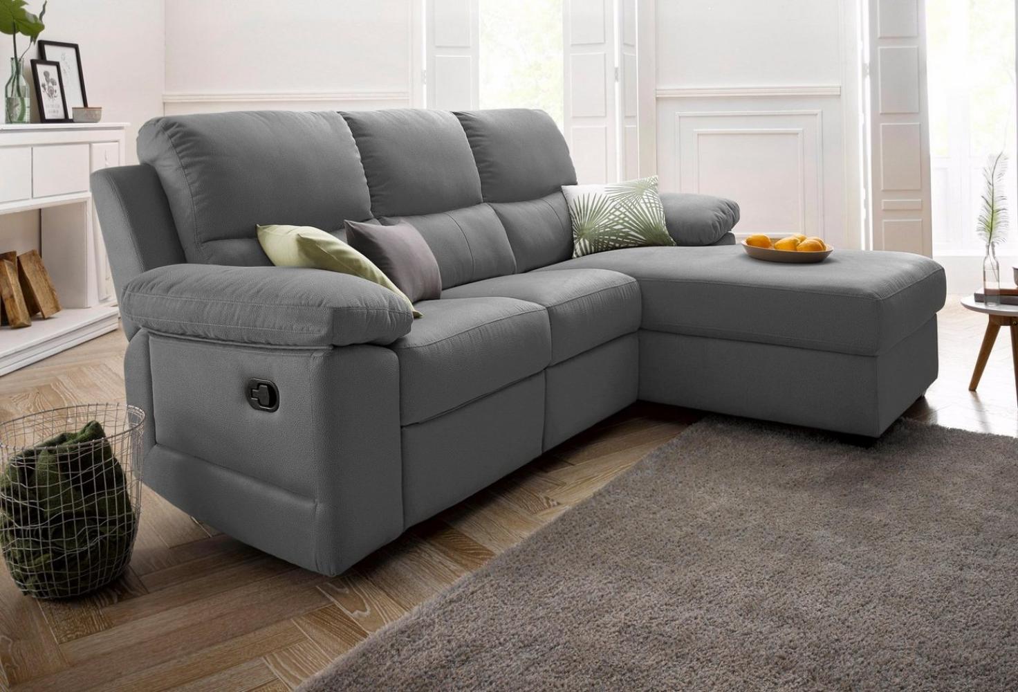 ATLANTIC home collection Ecksofa Conrad L-Form, mit Relaxfunktion und Federkern, mit Bettkasten Bild 1