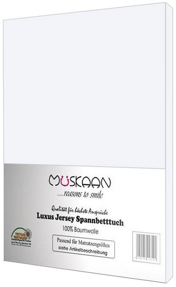 Müskaan Spannbettlaken Jersey Spannbettlaken, Baumwolle, (1 Stück), mit Gummizug Bild 1