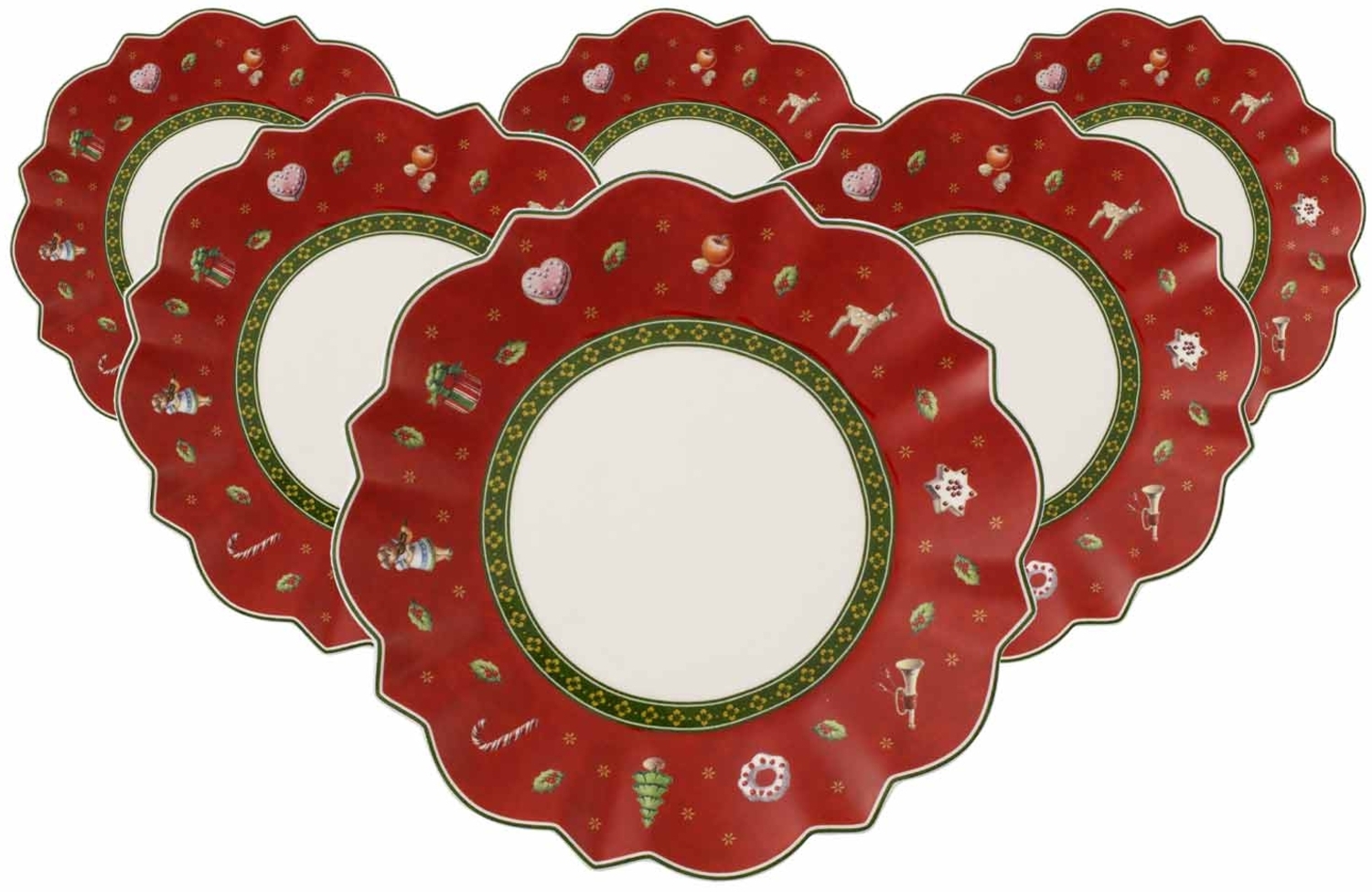 Villeroy & Boch Toy's Delight Brotteller ø 17,9 cm Rot 6er Set Bild 1