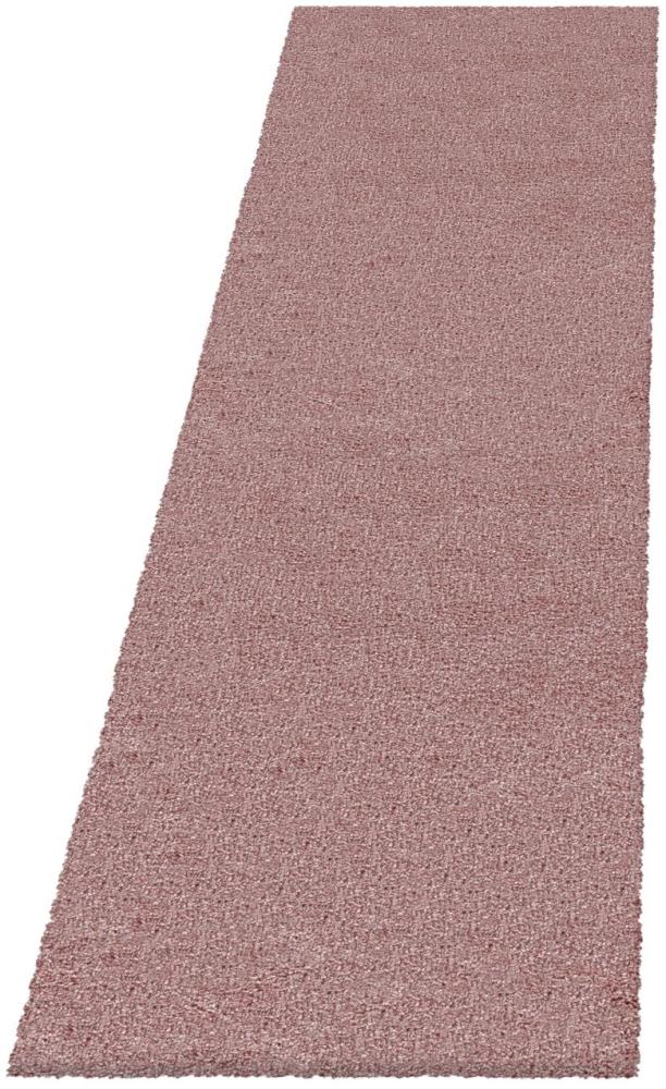 Hochflor Teppich Francesca Läufer - 80x250 cm - Rosa Bild 1