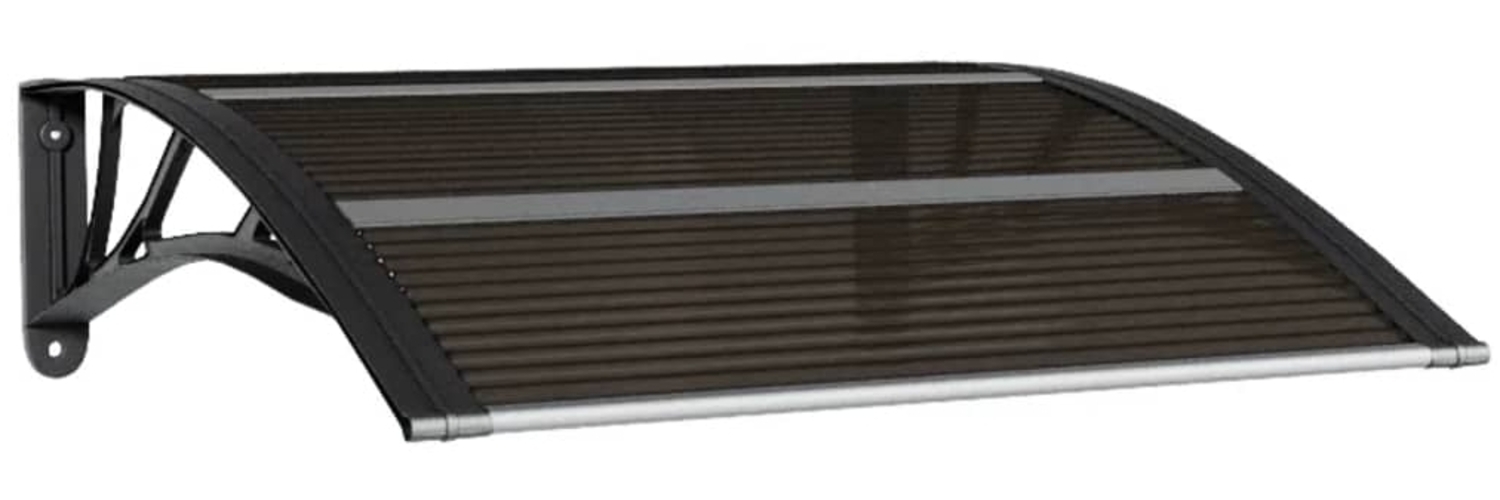 vidaXL Türvordach Schwarz 80x75 cm Polycarbonat 153587 Bild 1