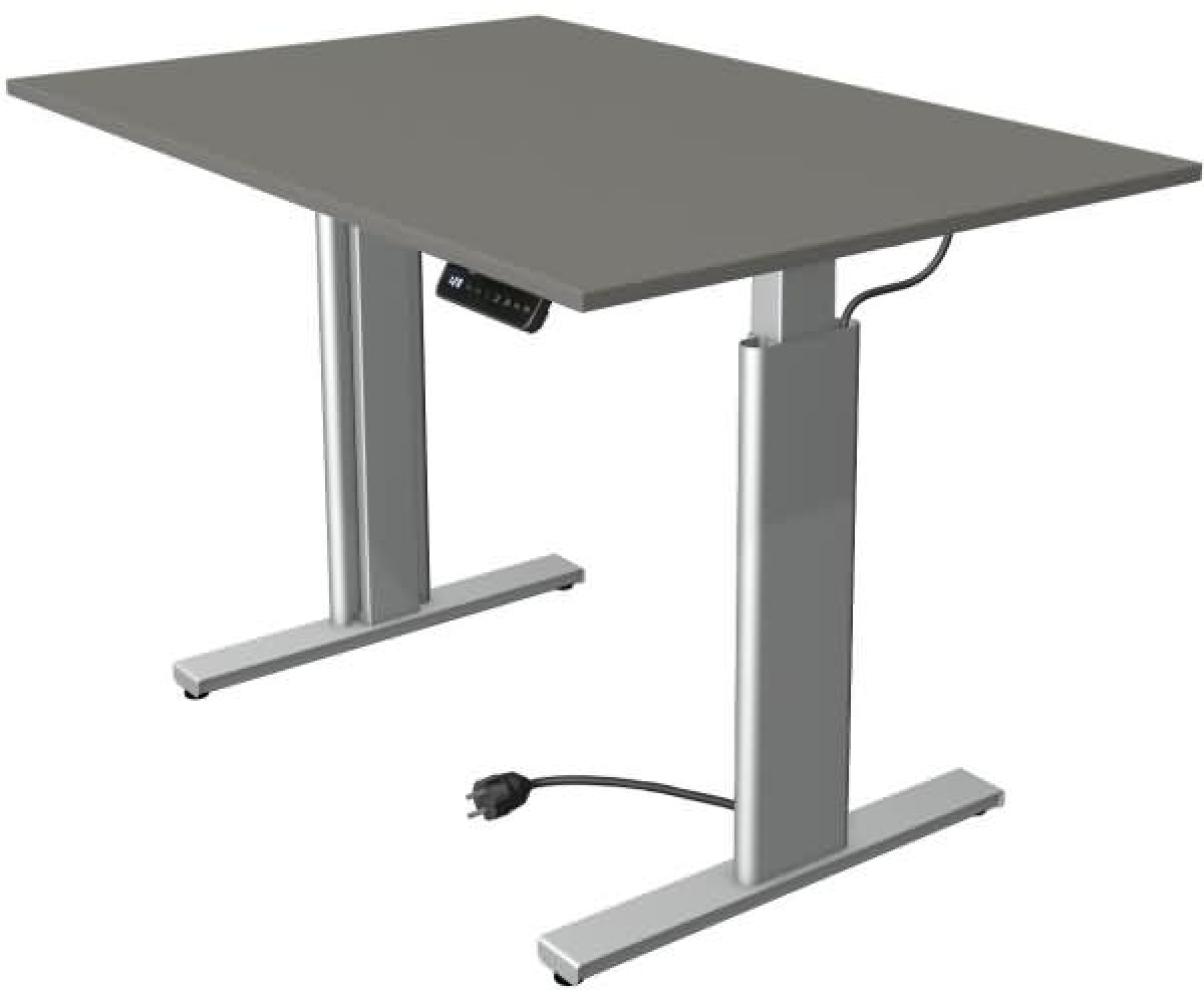 Kerkmann Schreibtisch Sitz-Stehtisch Move 3 silber 120x80x74-120cm elektr. höhenverstellbar grafit Bild 1