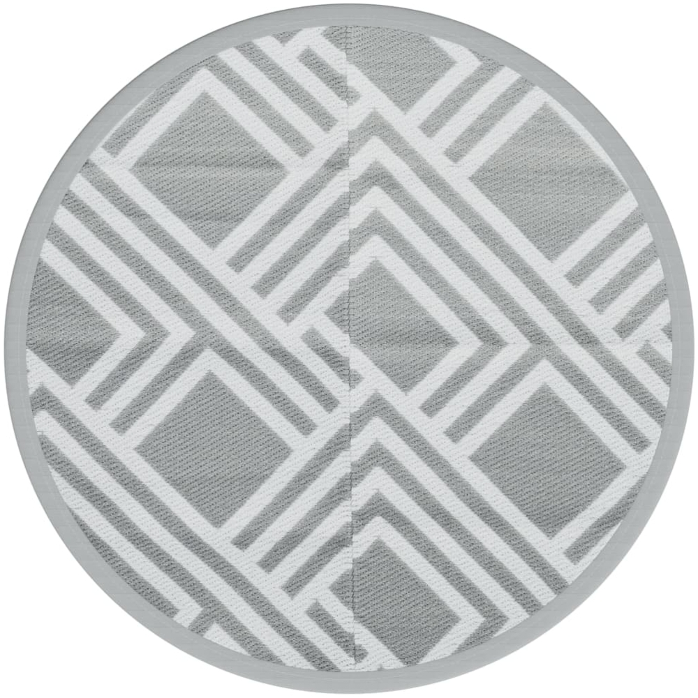 vidaXL Outdoor-Teppich ARAKIL Grau Ø200 cm PP 368570 Bild 1
