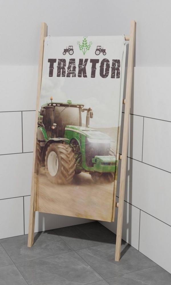 Traktor Duschtuch Badetuch Handtuch Strandtuch Trecker 70 x 140cm Bild 1