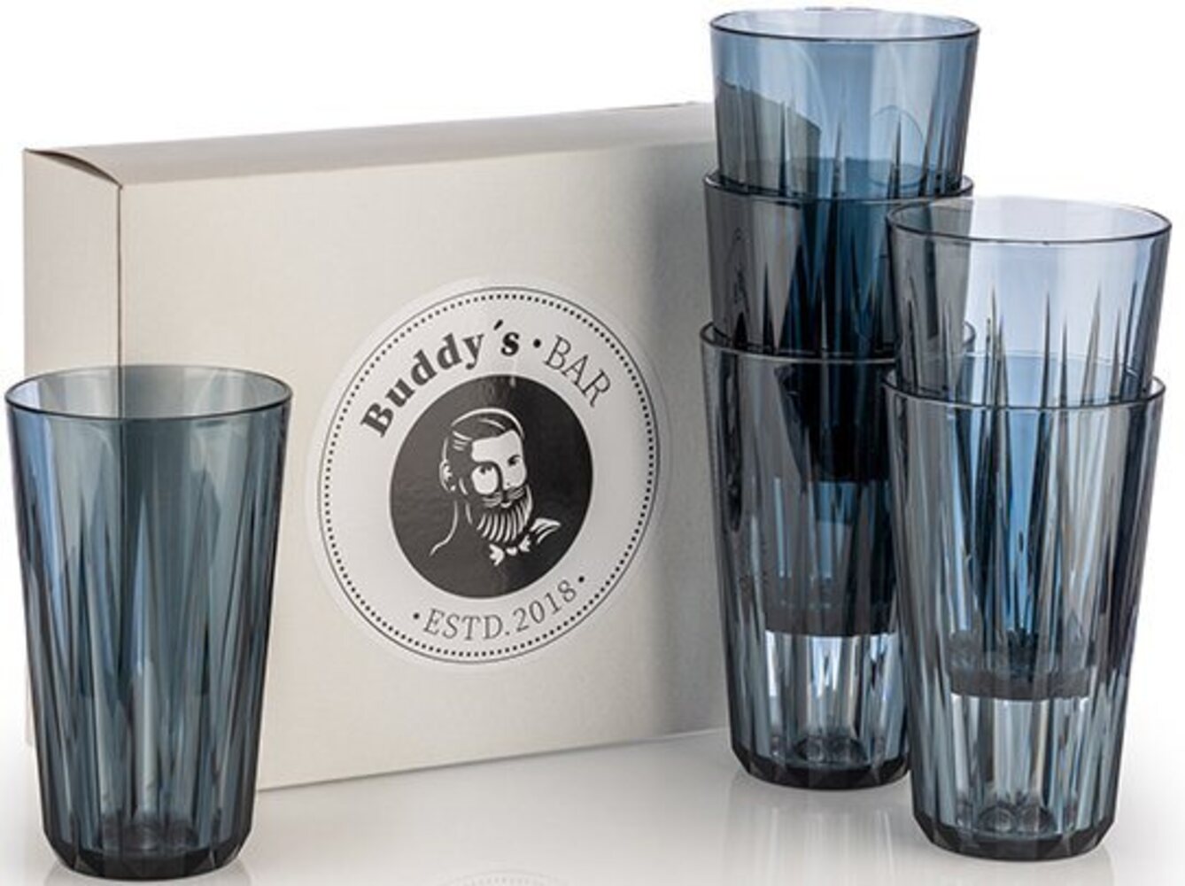 Buddy's Becher Buddy´s Bar, Kunststoff, 6er Set, Tritan Kunststoff, Kristallglas-Optik, wiederverwendbar Bild 1