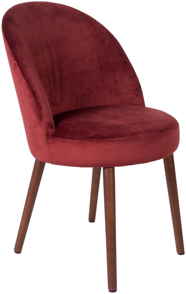 Esszimmerstuhl BARBARA VELVET Samt Rot von DutchBone Bild 1